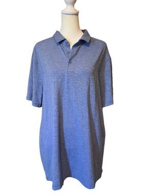 Lululemon Evolution Pique Tech Polo Short Sleeve Shirt Blue Golf Mens XL